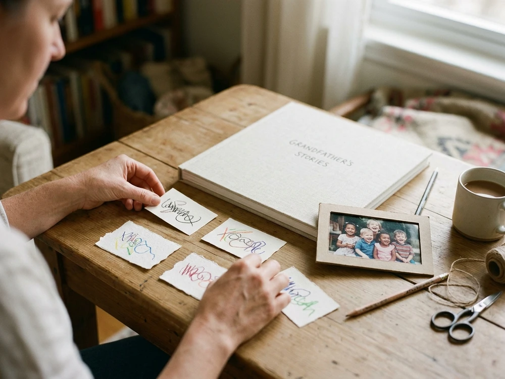 Planning a personalized Grandpa gift that represents several grandchildren