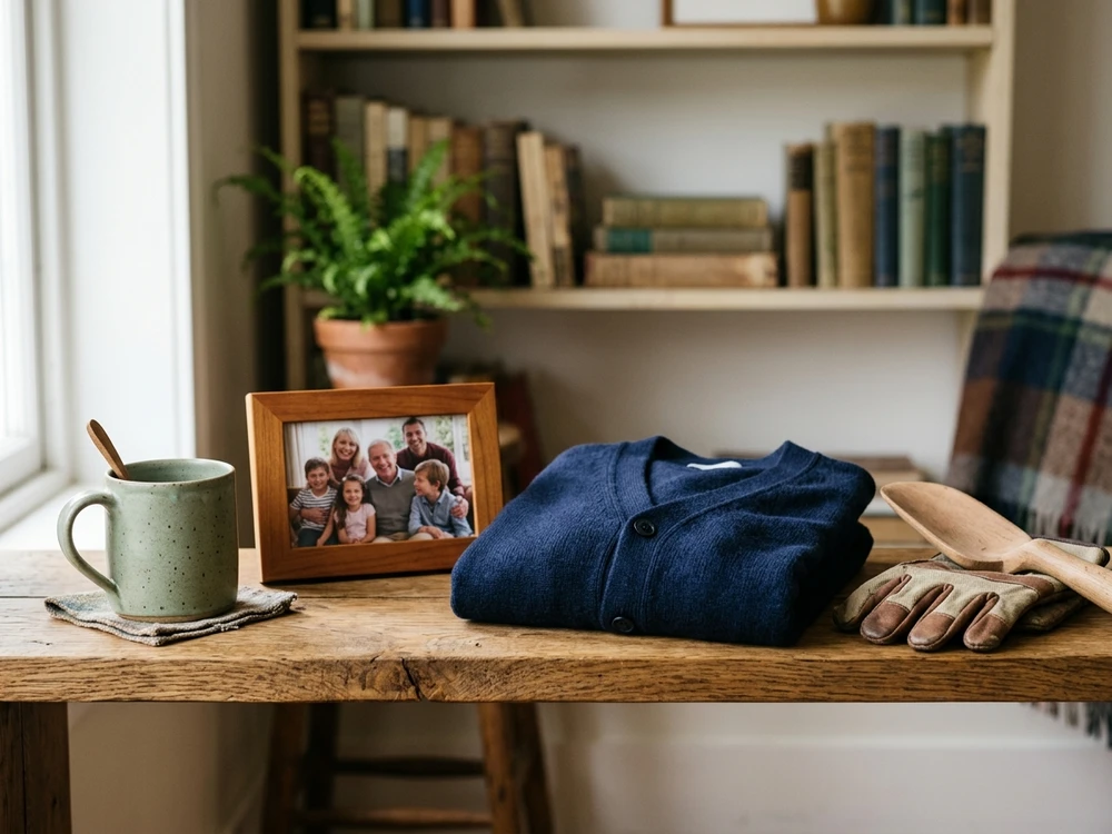 Everyday and keepsake gift ideas chosen around Grandpa’s routines and interests