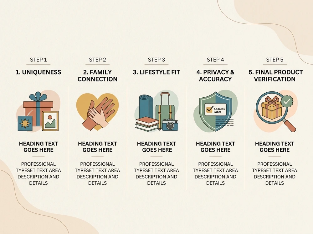 Five-question checklist for evaluating a personalized gift for someone who already has plenty
